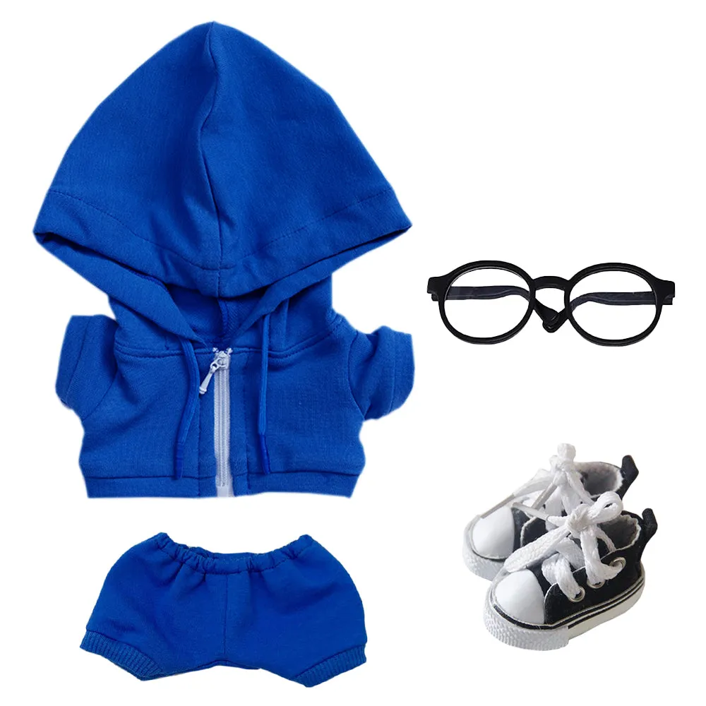 niannyyhouse 10cm 15cm 20cm Plush Doll Clothes Hoodie Pants Glasses Canvas Shoes Sportswear Outfit Soft Stuffed Toy Dressup