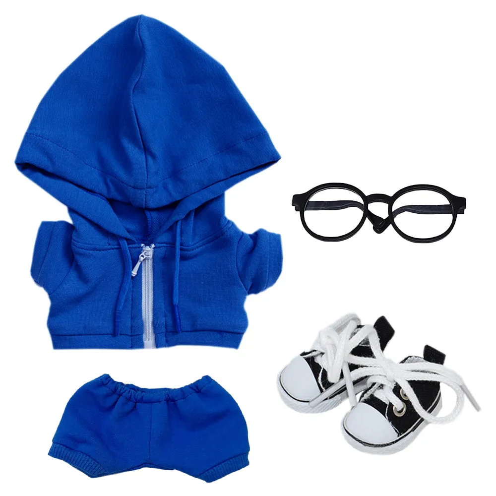 niannyyhouse 10cm 15cm 20cm Plush Doll Clothes Hoodie Pants Glasses Canvas Shoes Sportswear Outfit Soft Stuffed Toy Dressup