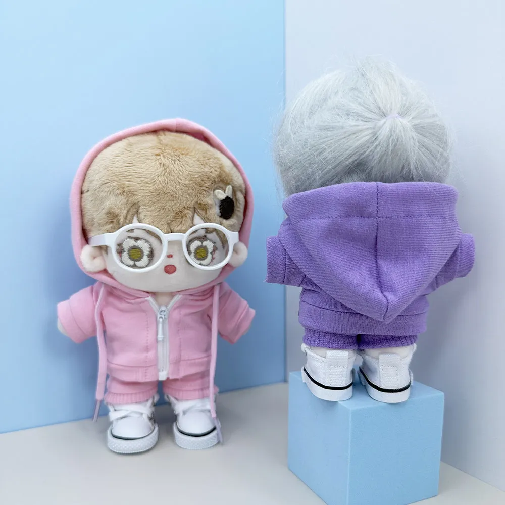 niannyyhouse 10cm 15cm 20cm Plush Doll Clothes Hoodie Pants Glasses Canvas Shoes Sportswear Outfit Soft Stuffed Toy Dressup