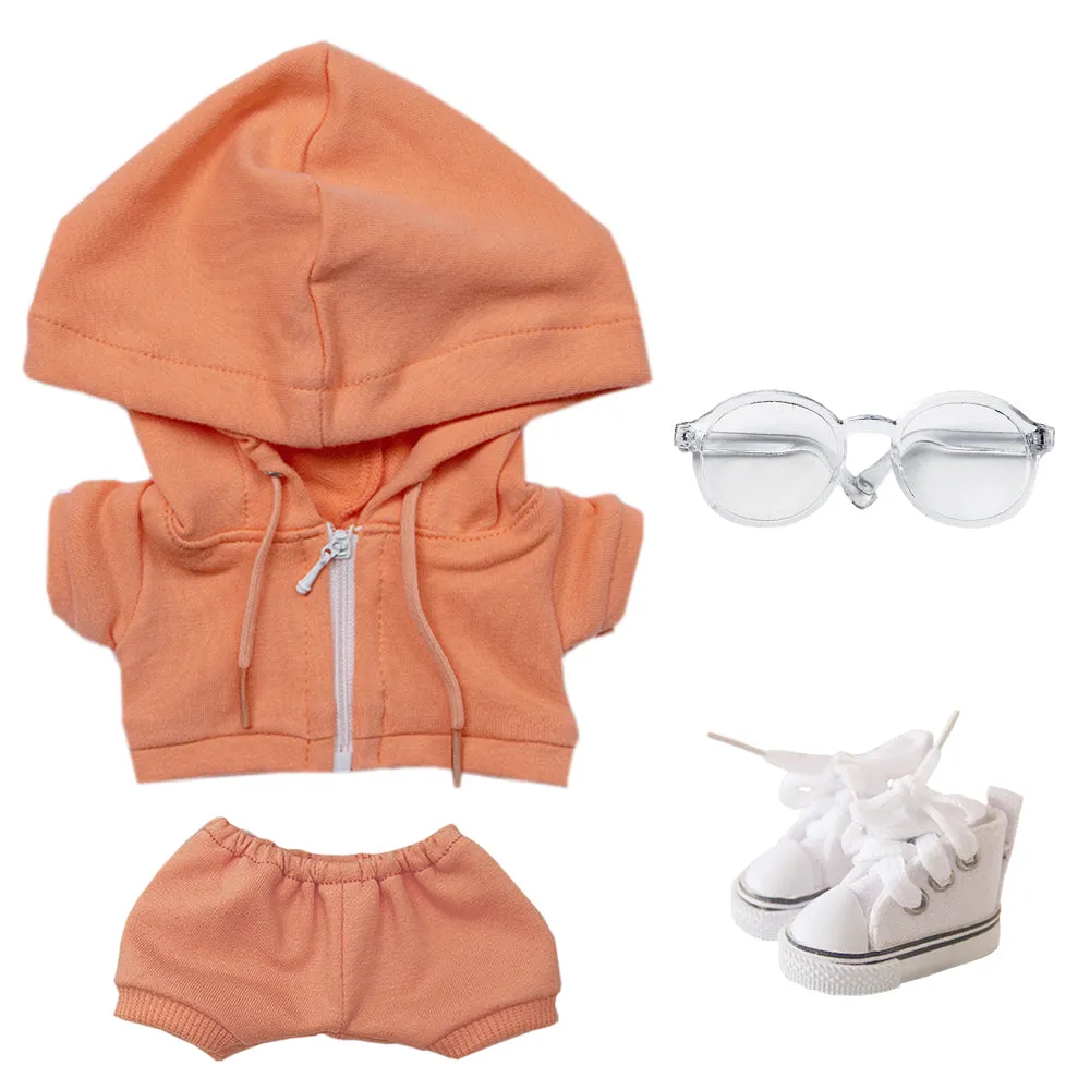 niannyyhouse 10cm 15cm 20cm Plush Doll Clothes Hoodie Pants Glasses Canvas Shoes Sportswear Outfit Soft Stuffed Toy Dressup