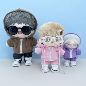niannyyhouse 10cm 15cm 20cm Plush Doll Clothes Hoodie Pants Glasses Canvas Shoes Sportswear Outfit Soft Stuffed Toy Dressup