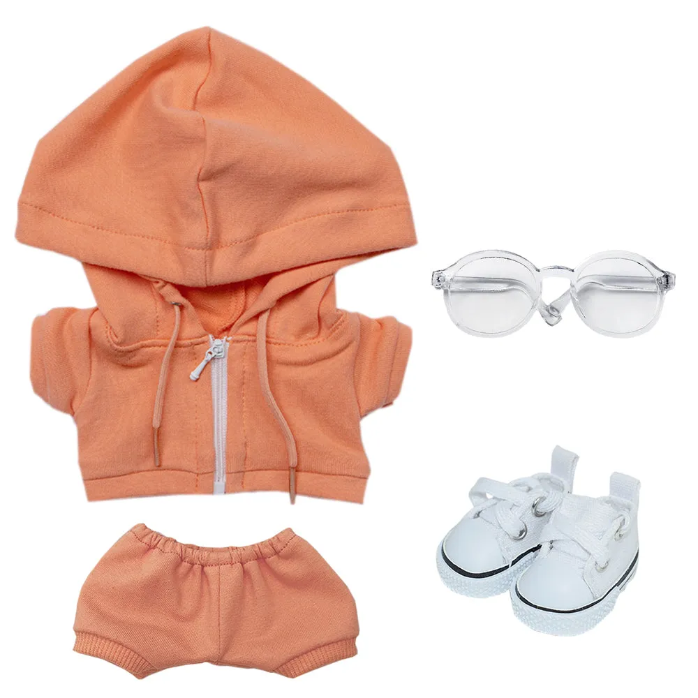 niannyyhouse 10cm 15cm 20cm Plush Doll Clothes Hoodie Pants Glasses Canvas Shoes Sportswear Outfit Soft Stuffed Toy Dressup
