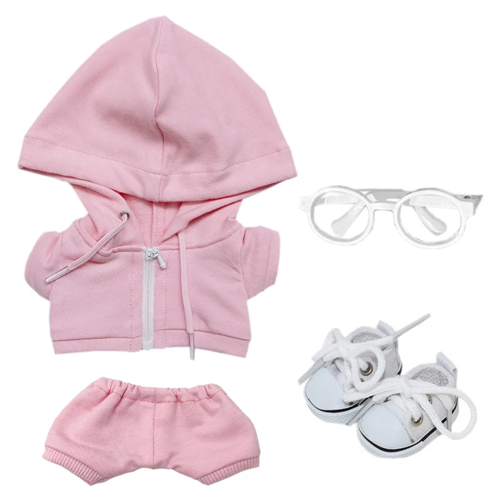 niannyyhouse 10cm 15cm 20cm Plush Doll Clothes Hoodie Pants Glasses Canvas Shoes Sportswear Outfit Soft Stuffed Toy Dressup