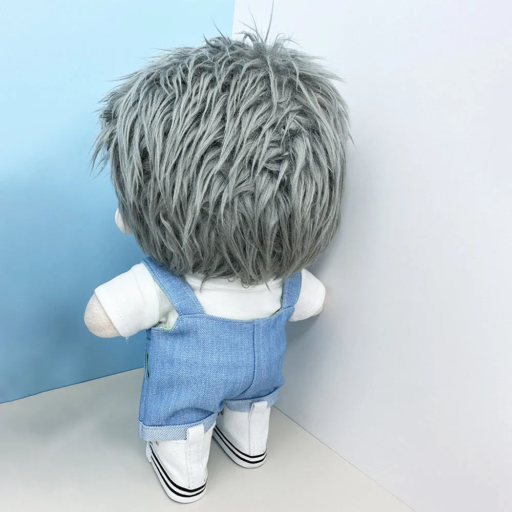niannyyhouse 10cm 15cm 20cm Plush Doll Clothes Solid Color T-Shirt Denim Overalls Canvas Shoes Soft Stuffed Toy Dressup