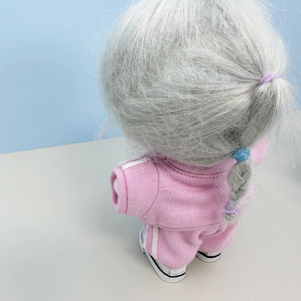 niannyyhouse 10cm Plush Doll Clothes Coat Pants Canvas Shoes Sportswear Outfit Soft Stuffed Toy Dressup