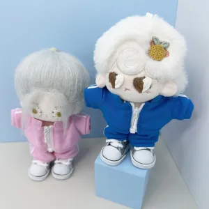 niannyyhouse 10cm Plush Doll Clothes Coat Pants Canvas Shoes Sportswear Outfit Soft Stuffed Toy Dressup