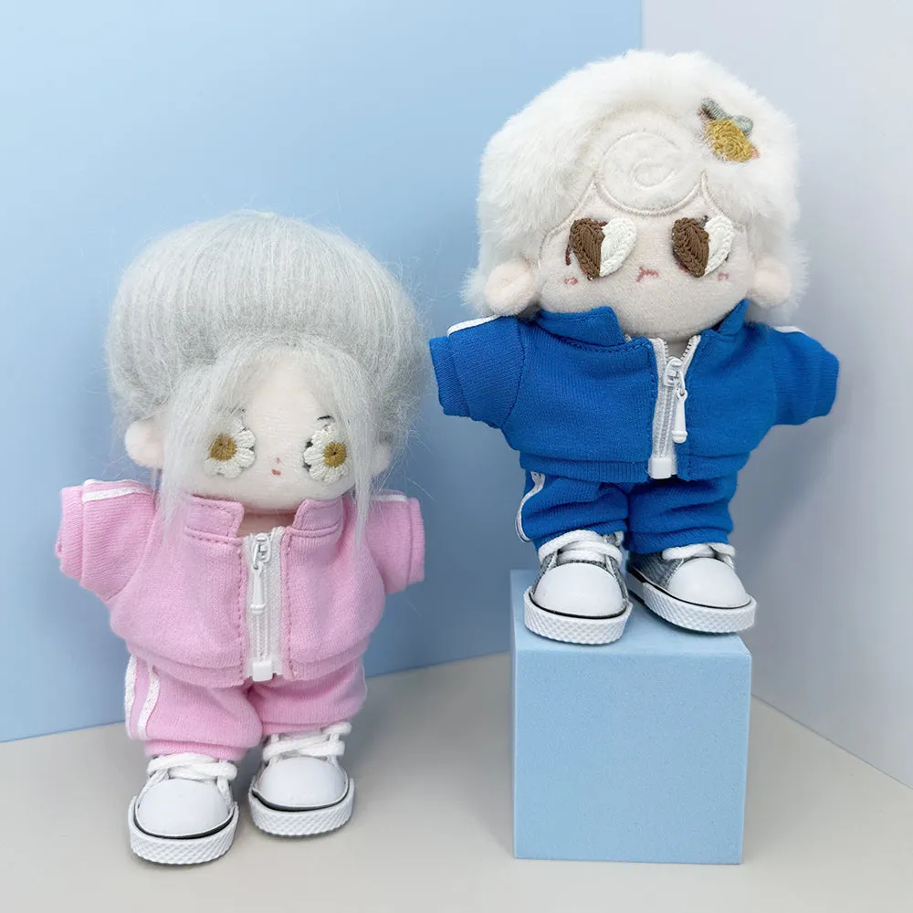 niannyyhouse 10cm Plush Doll Clothes Coat Pants Canvas Shoes Sportswear Outfit Soft Stuffed Toy Dressup
