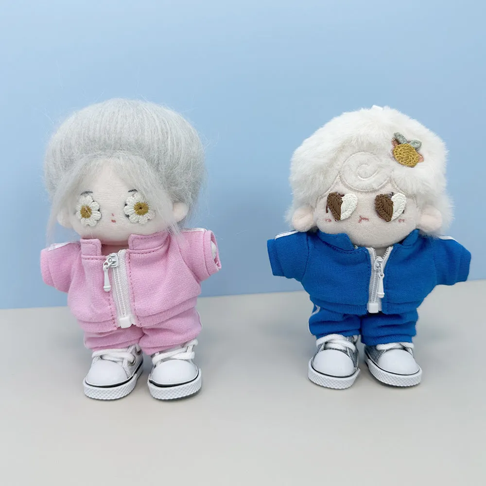 niannyyhouse 10cm Plush Doll Clothes Coat Pants Canvas Shoes Sportswear Outfit Soft Stuffed Toy Dressup