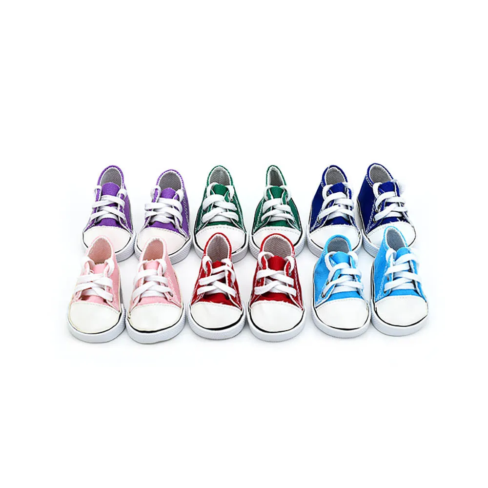 niannyyhouse 18in Doll Canvas Shoes Length 7cm 43cm Doll Accessories Dressup