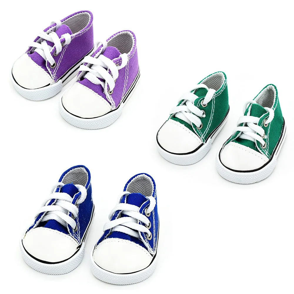 niannyyhouse 18in Doll Canvas Shoes Length 7cm 43cm Doll Accessories Dressup