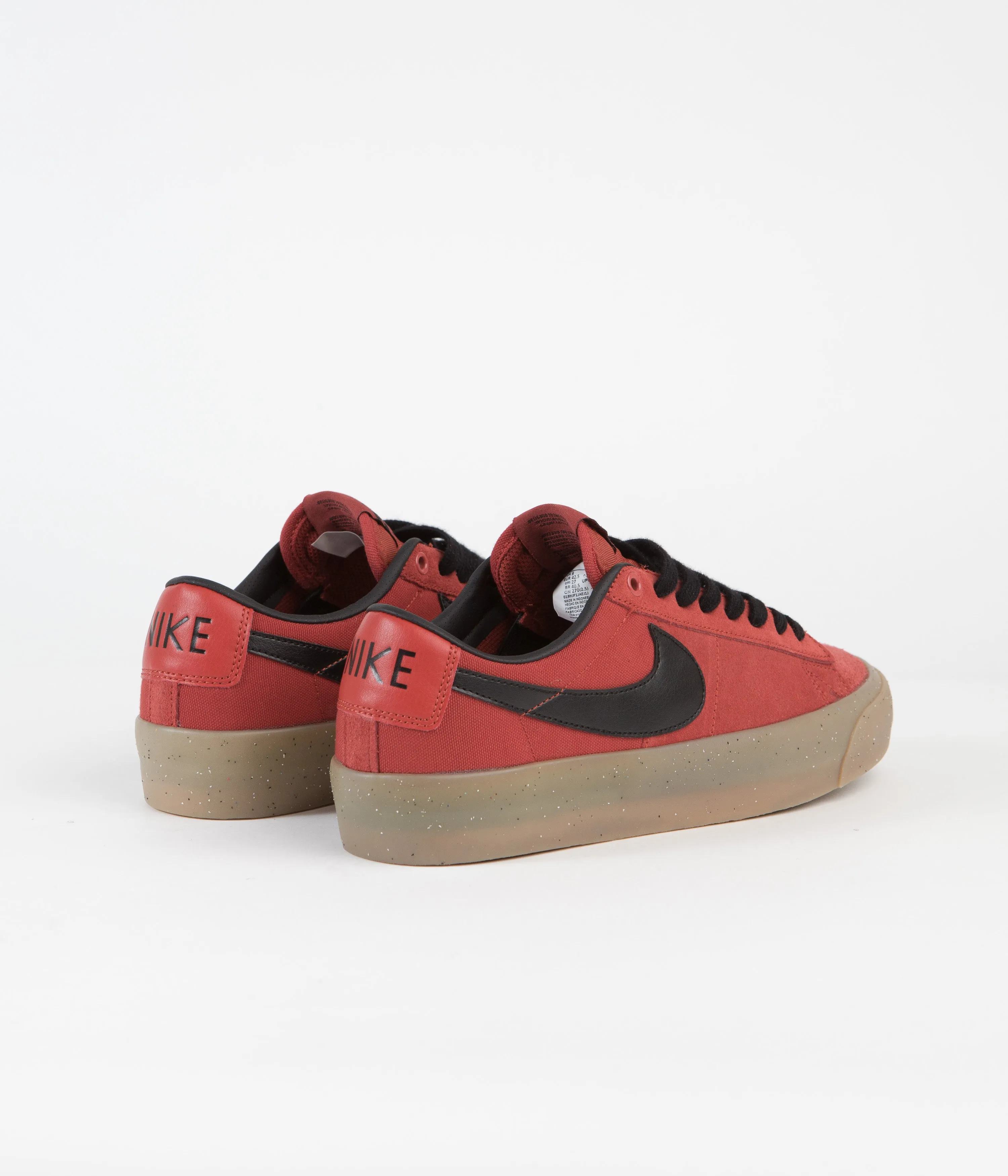Nike SB Blazer Low Pro GT Shoes - Cinnabar / Black - Cinnabar - Gum Light Brown