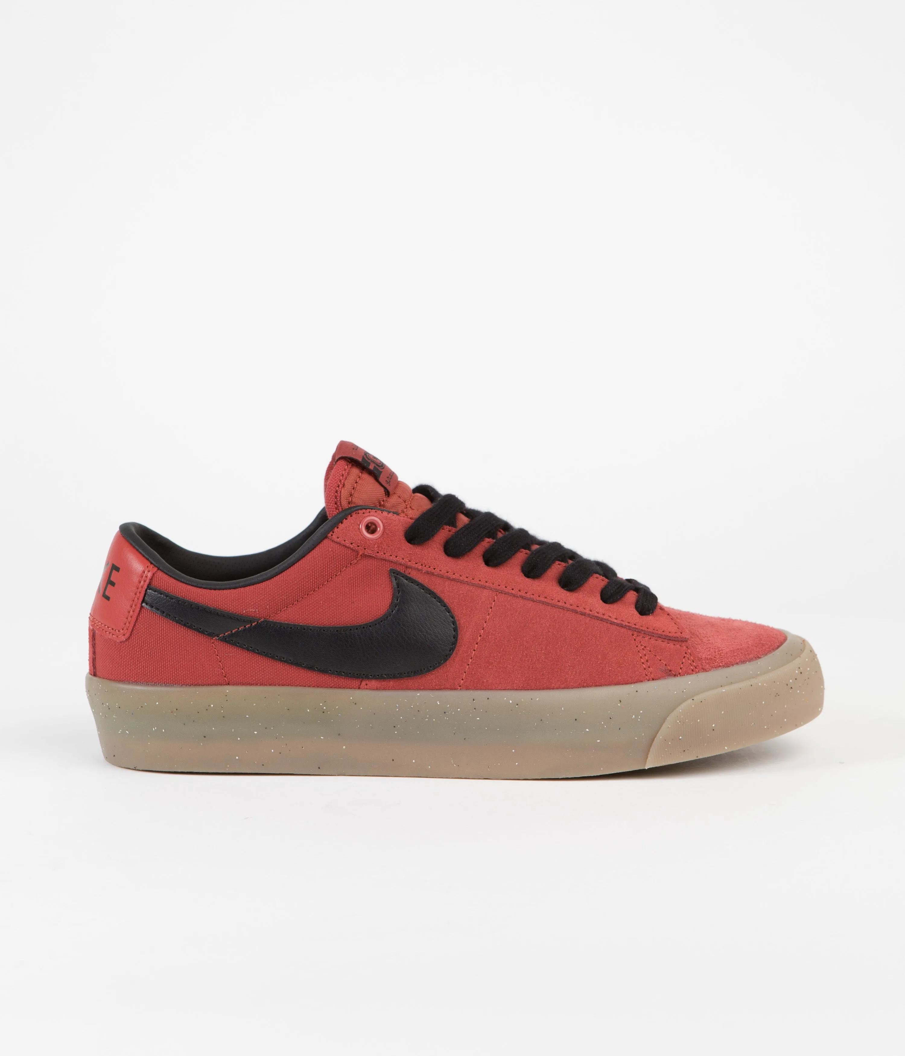 Nike SB Blazer Low Pro GT Shoes - Cinnabar / Black - Cinnabar - Gum Light Brown