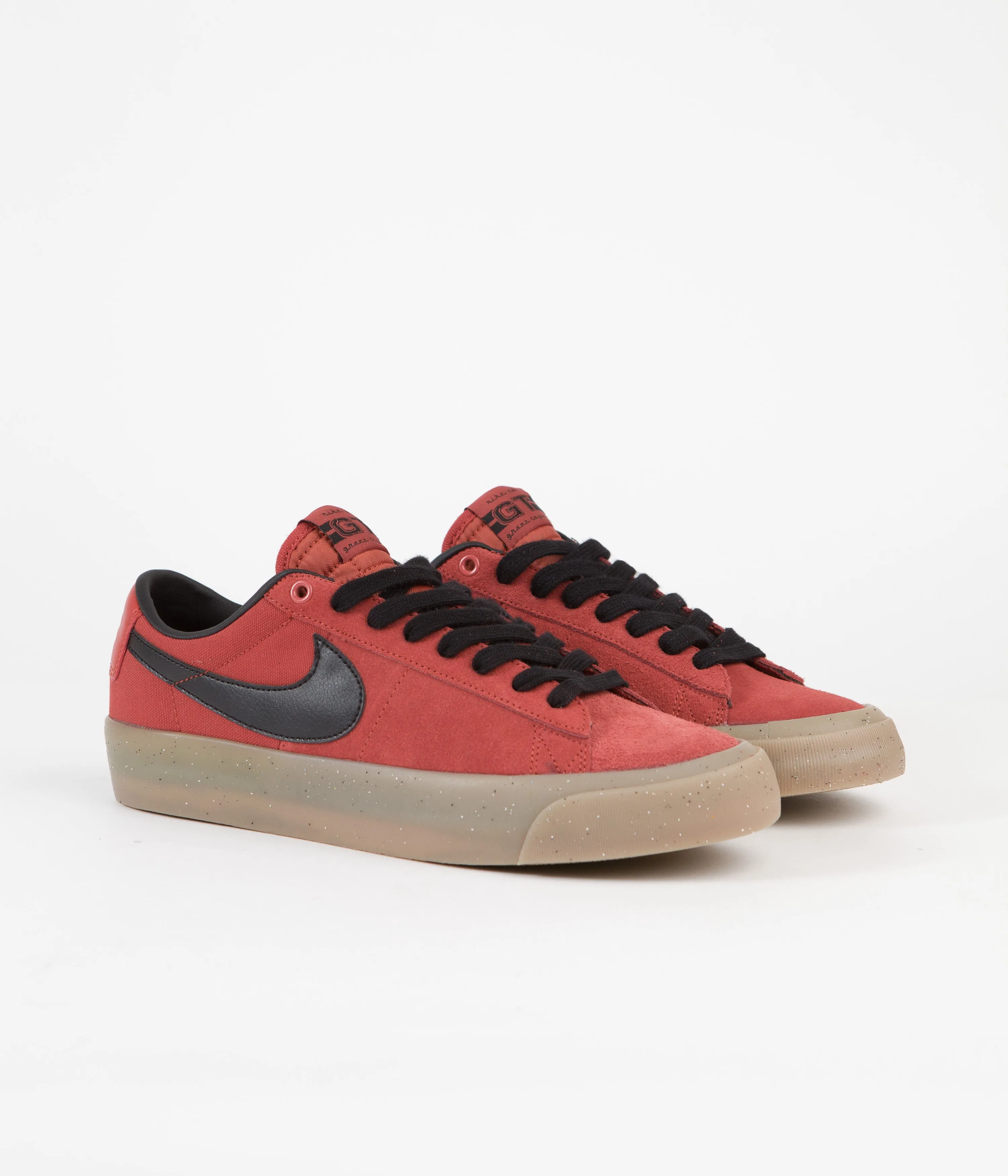 Nike SB Blazer Low Pro GT Shoes - Cinnabar / Black - Cinnabar - Gum Light Brown