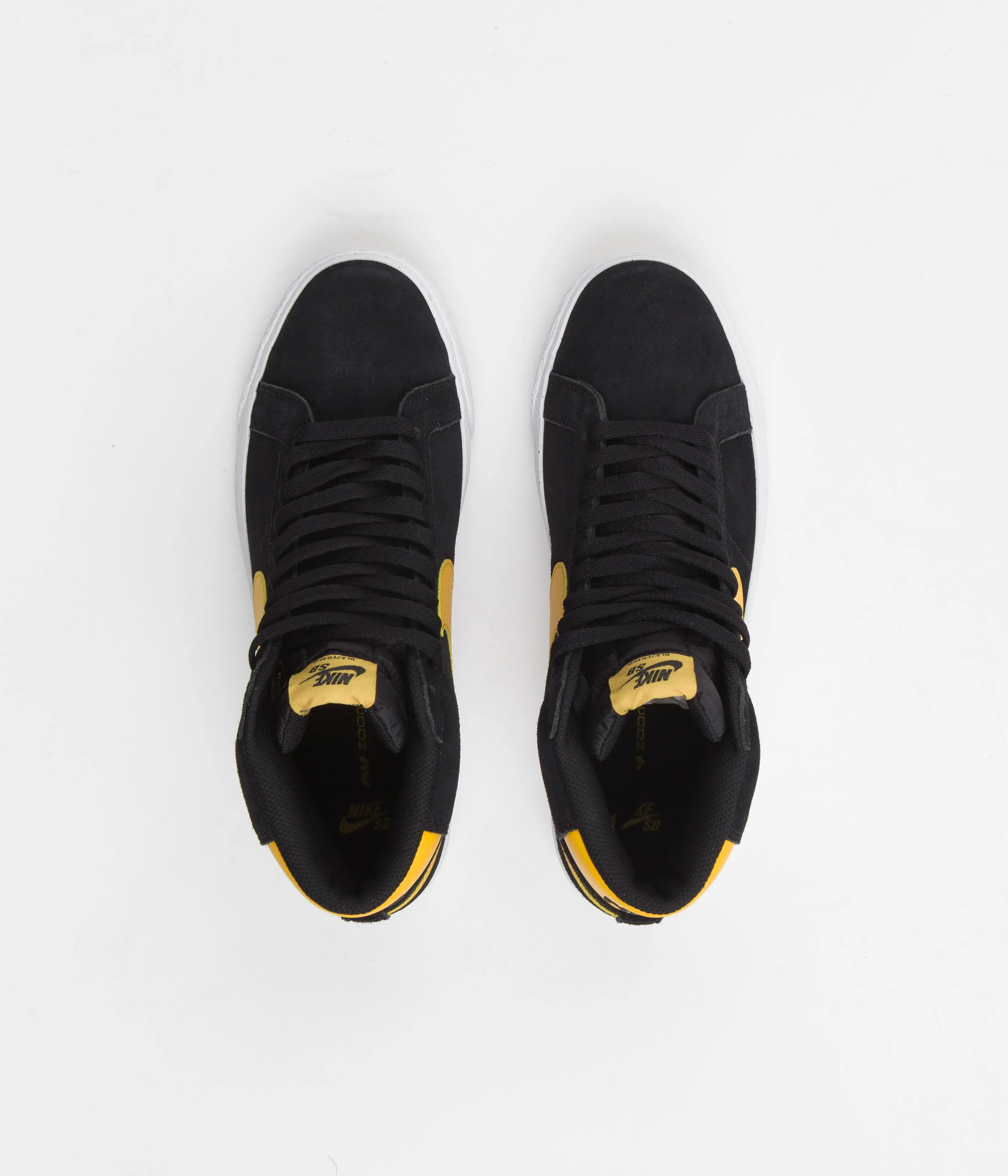 Nike SB Blazer Mid Shoes - Black / University Gold - Black - White