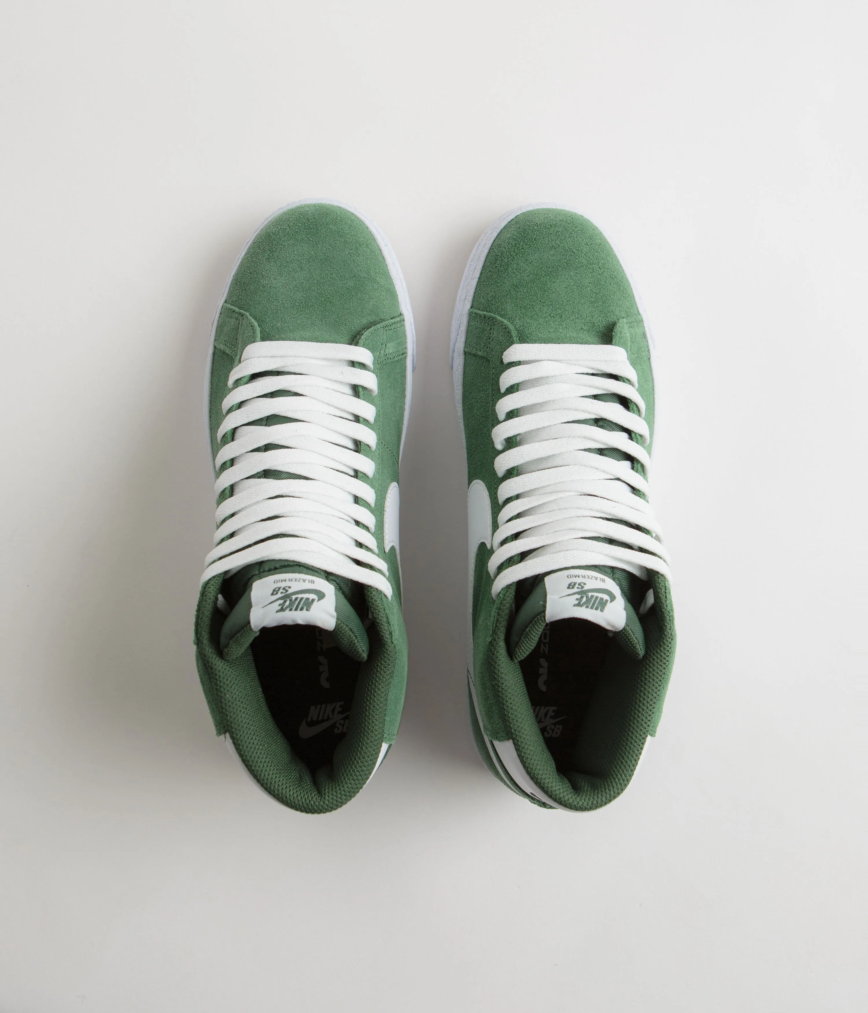 Nike SB Blazer Mid Shoes - Fir / White - Fir - White