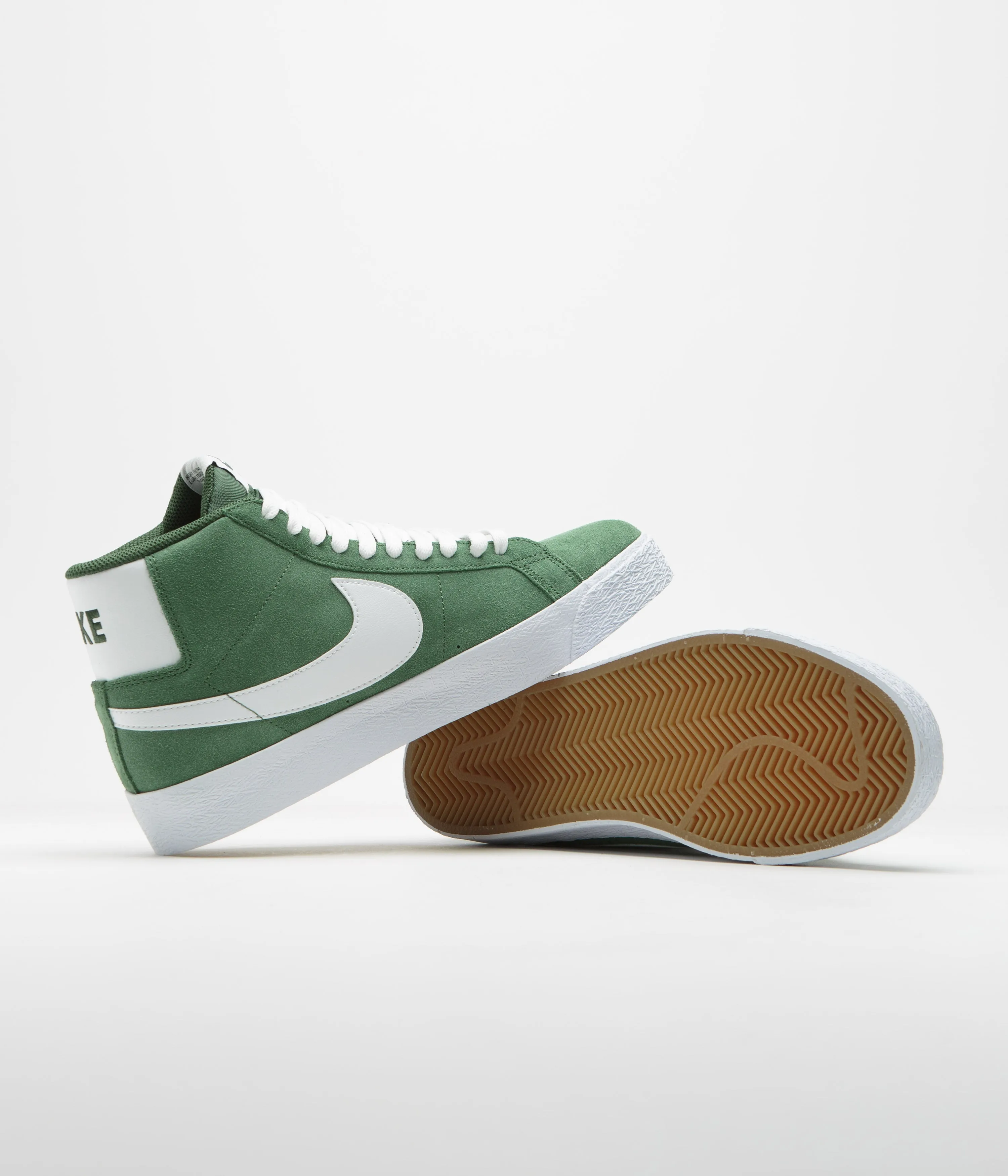 Nike SB Blazer Mid Shoes - Fir / White - Fir - White