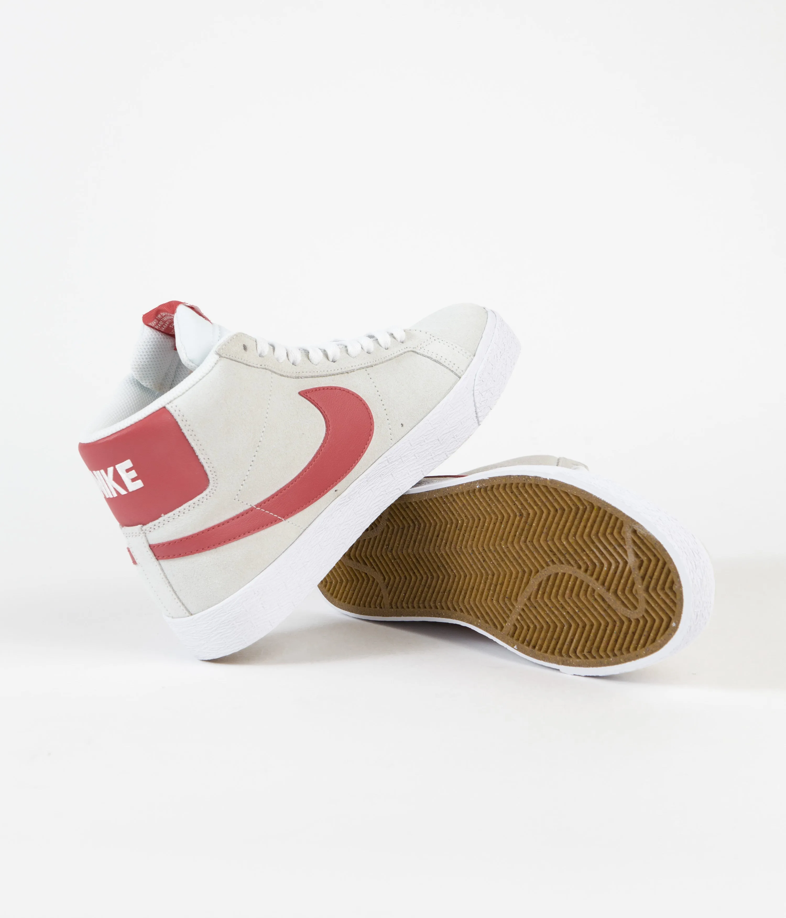 Nike SB Blazer Mid Shoes - Summit White / Lobster - Summit White - White