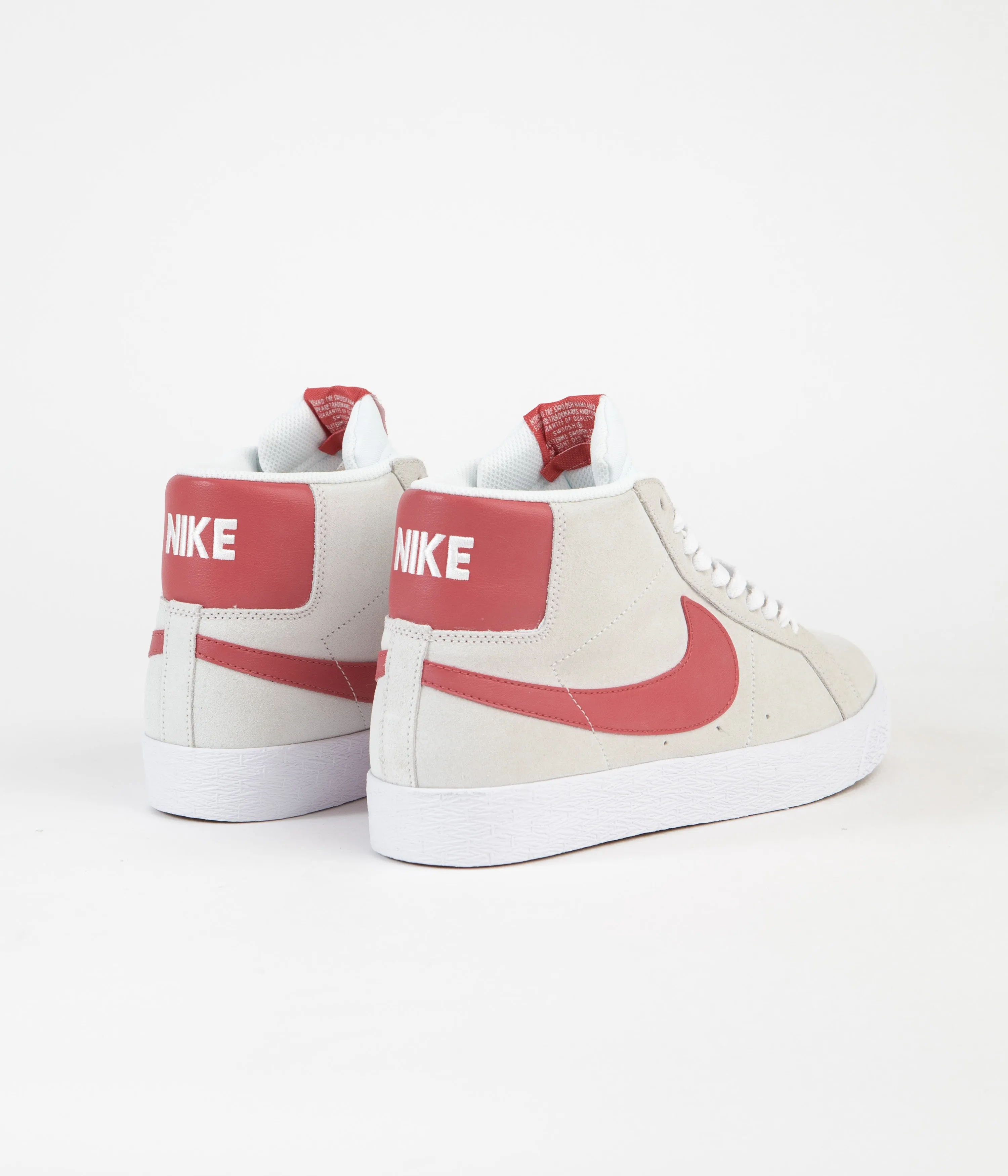 Nike SB Blazer Mid Shoes - Summit White / Lobster - Summit White - White