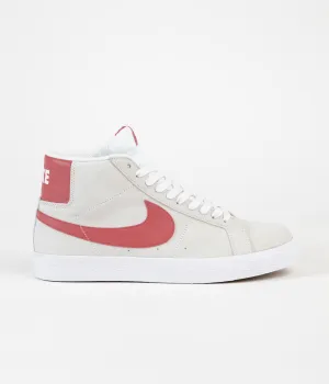 Nike SB Blazer Mid Shoes - Summit White / Lobster - Summit White - White
