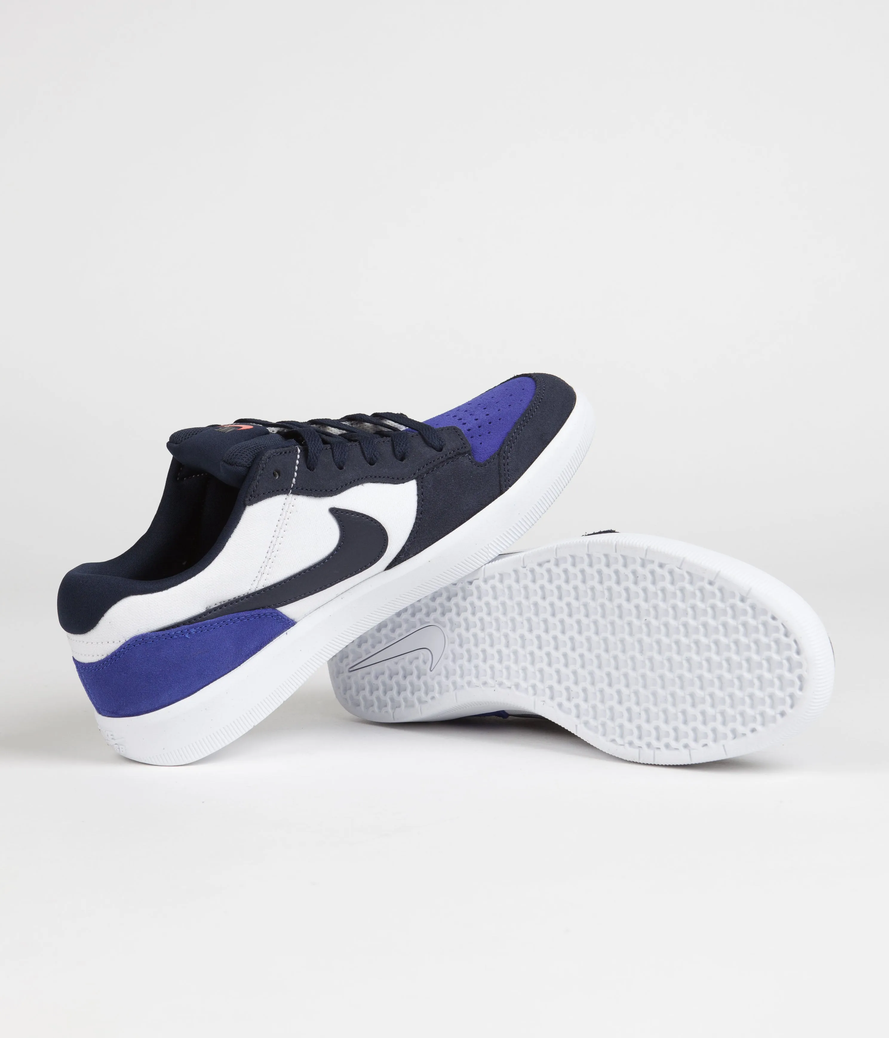 Nike SB Force 58 Shoes - Obsidian / Obsidian - White - Hyper Royal