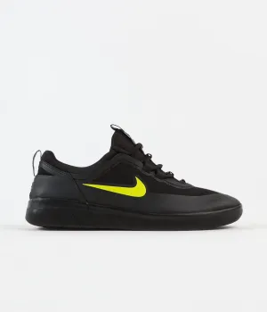 Nike SB Nyjah Free 2 Shoes - Black / Cyber - Black - Black