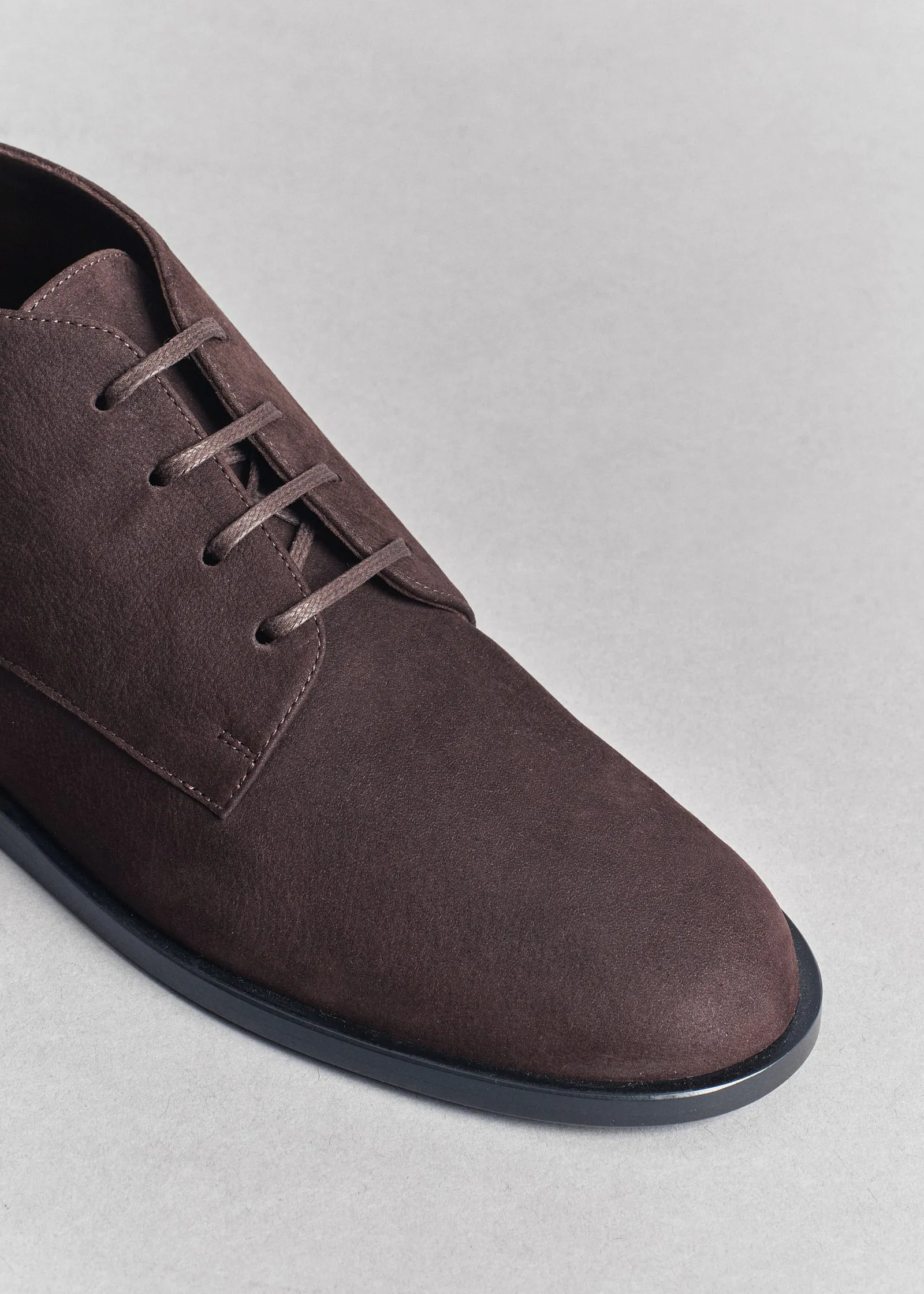 Nubuck Derby in Chocolate Brown - Chocolate