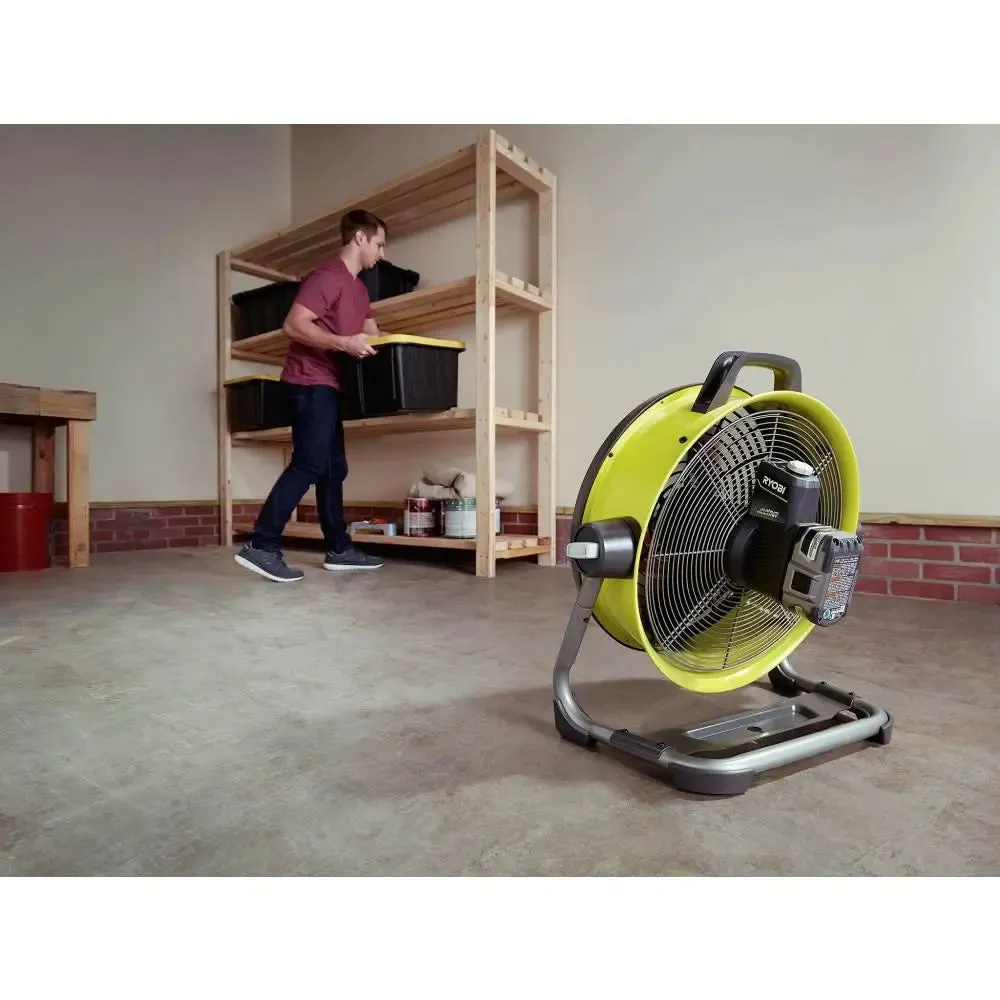 Open Box -  Ryobi P3340 18-Volt ONE  Hybrid 18 in. Air Cannon Drum Fan