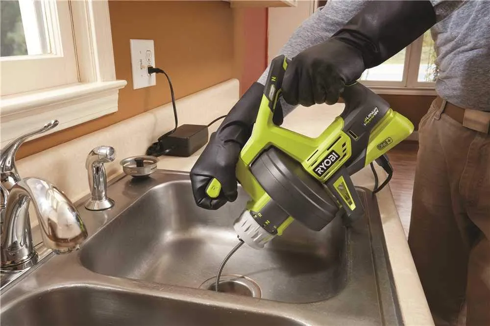Open Box -  Ryobi P4002 18-Volt ONE  Hybrid Drain Auger (Tool Only)