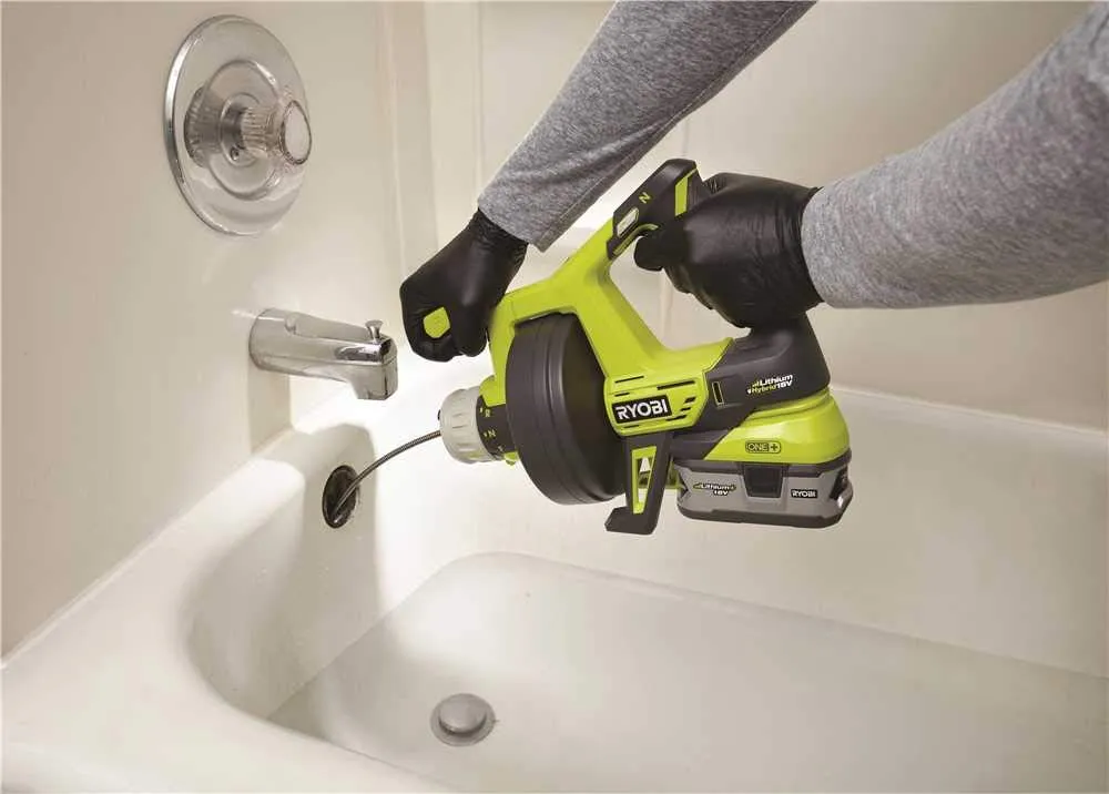Open Box -  Ryobi P4002 18-Volt ONE  Hybrid Drain Auger (Tool Only)