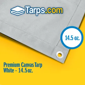 Premium Canvas Tarps - White
