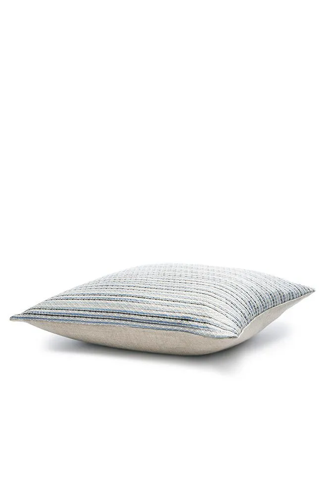 Raffia Pillows and Cushions "Ipanema" in Blue & Grey Colors