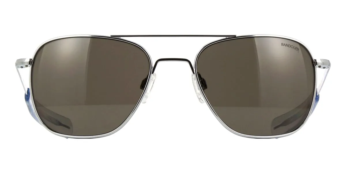Randolph Aviator Bright Chrome AF078 Polarised - As Seen On Michael Keaton