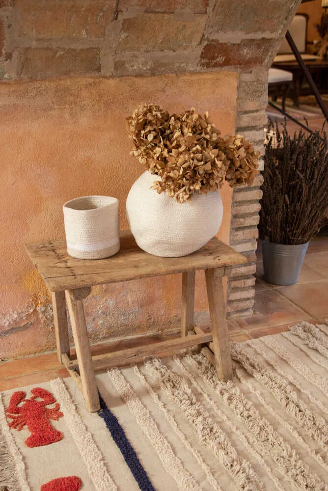 STORAGE BASKET BOLA IVORY