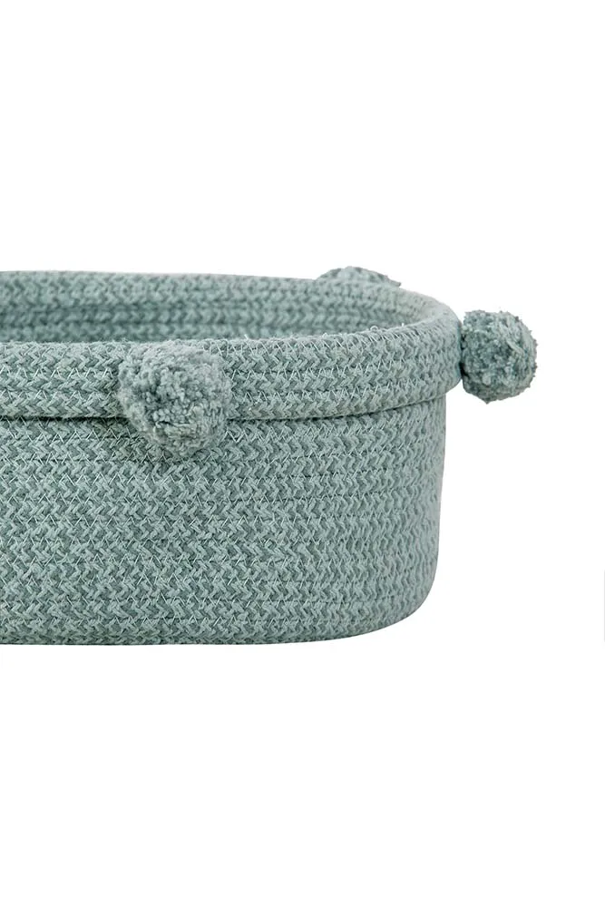 STORAGE BASKET TRAY VINTAGE BLUE