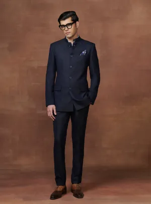 THE BESPOKE BLACK WOOLLEN BANDHGALA SUIT