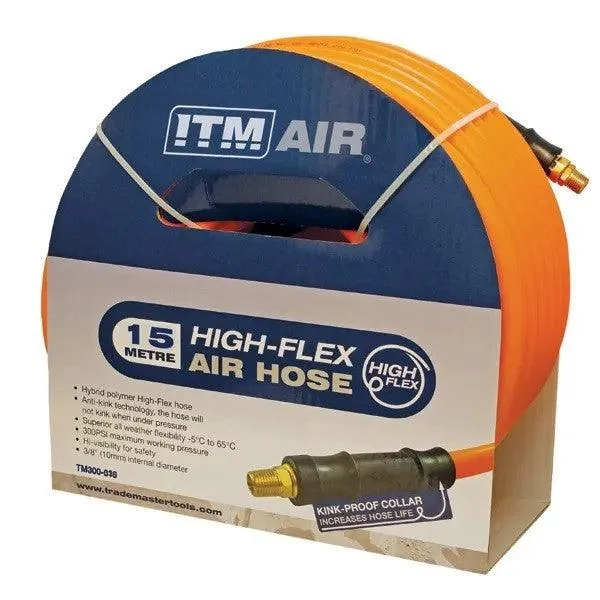TM300-315 HIGH FLEX HYBRID AIR HOSE FITTED 15M