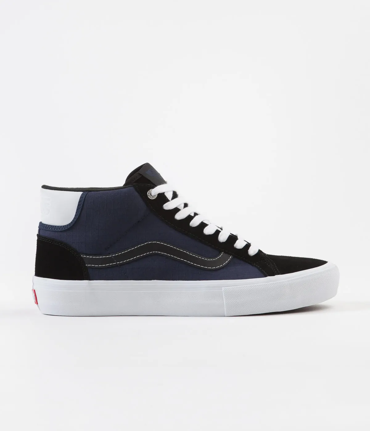 Vans Mid Skool Pro Shoes - (Street Machine) Black / Dress Blues / True White