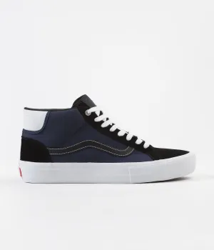 Vans Mid Skool Pro Shoes - (Street Machine) Black / Dress Blues / True White