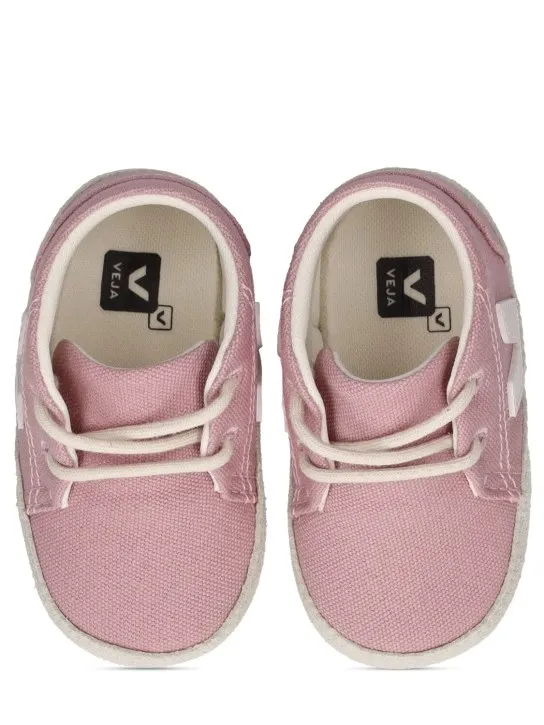 Veja   Organic cotton canvas pre-walker shoes 