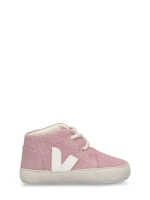 Veja   Organic cotton canvas pre-walker shoes 