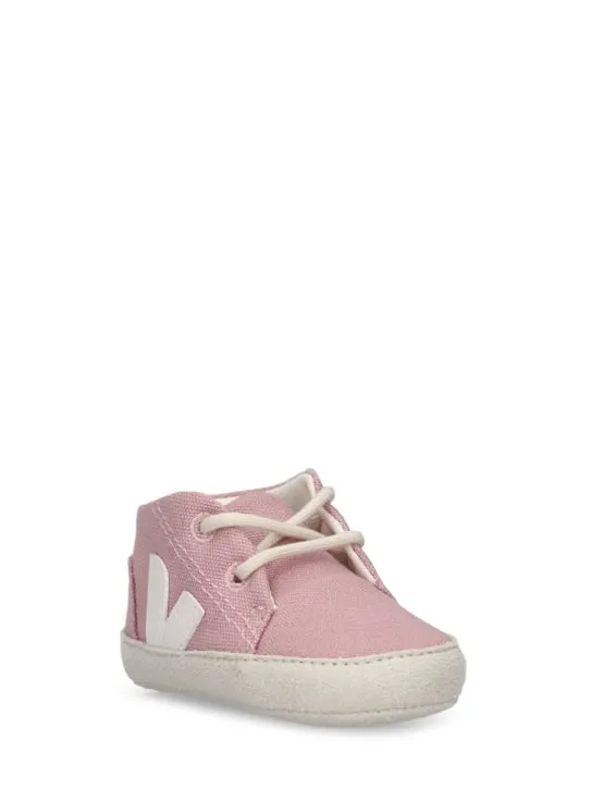 Veja   Organic cotton canvas pre-walker shoes 