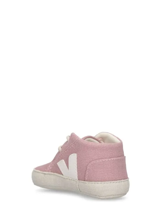 Veja   Organic cotton canvas pre-walker shoes 