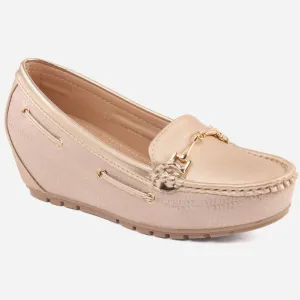 Women "MARTA" Gorgeous Glossy Wedge Moccasins