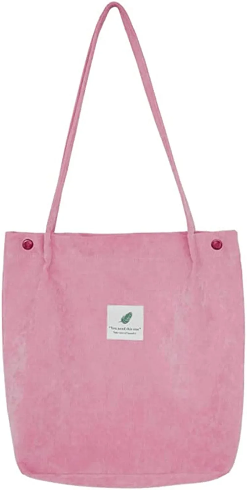 Womens Corduroy Shoulder Tote Bag