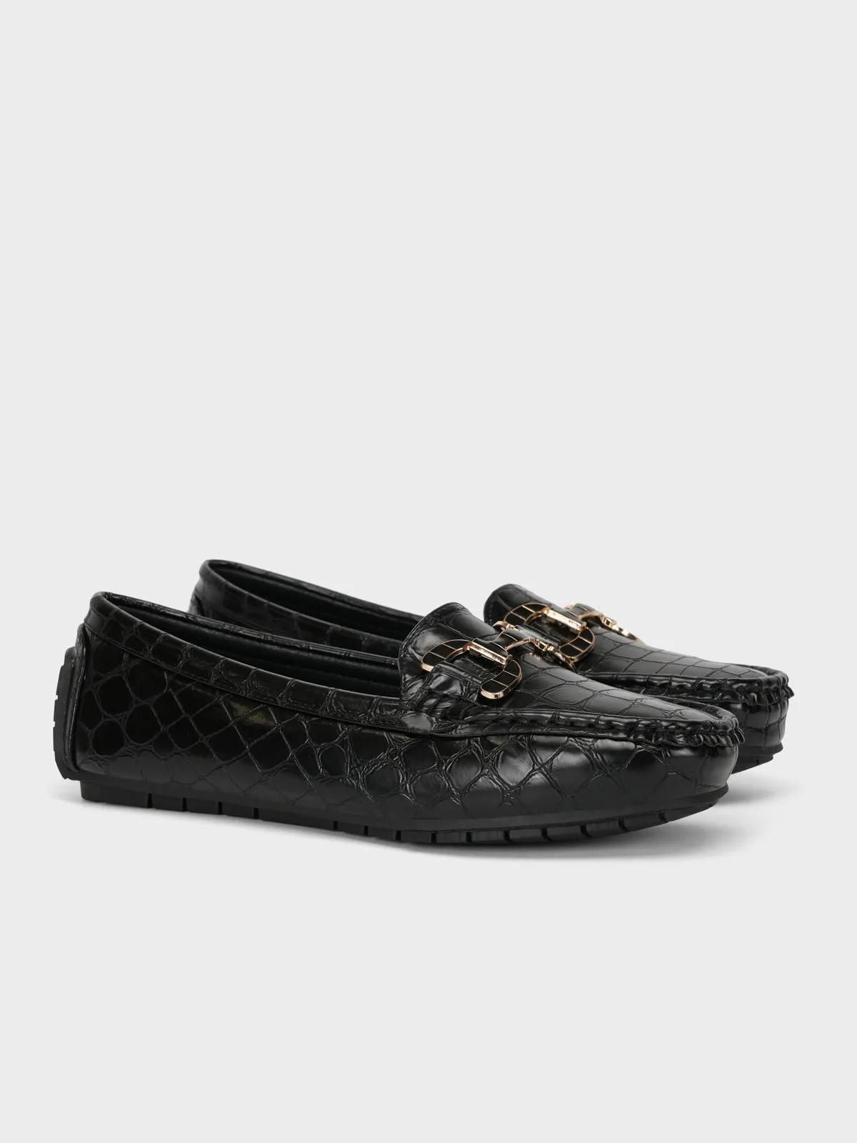 Womens "ARLOWE" Textured Comfy Moccasins