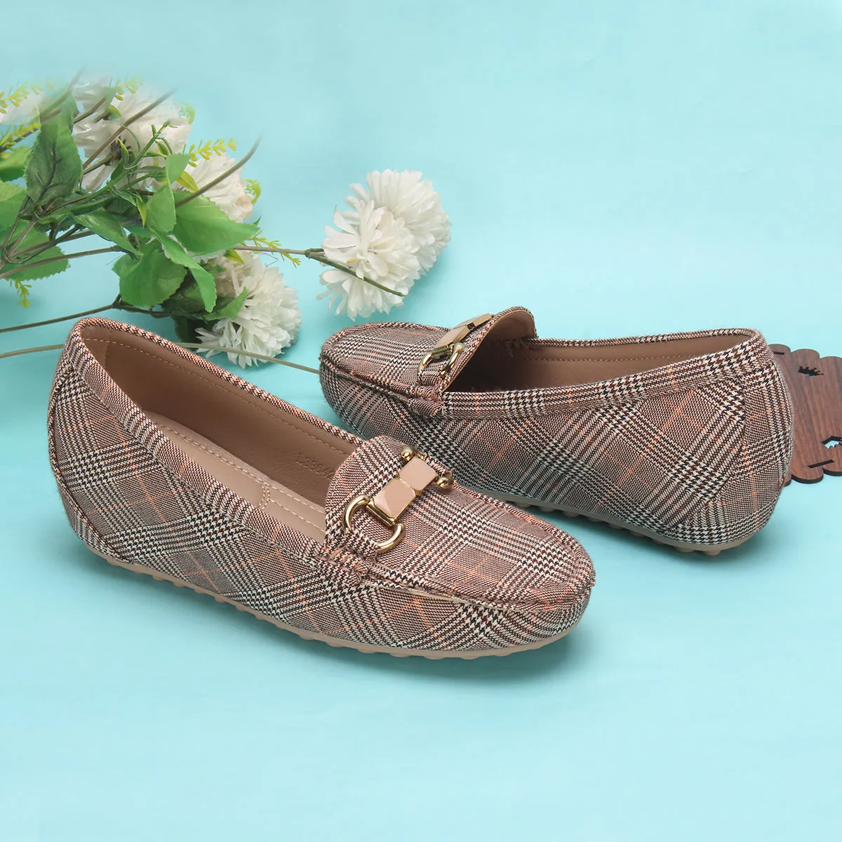 Womens "KANAAN" High Wedge Comfy Moccasin