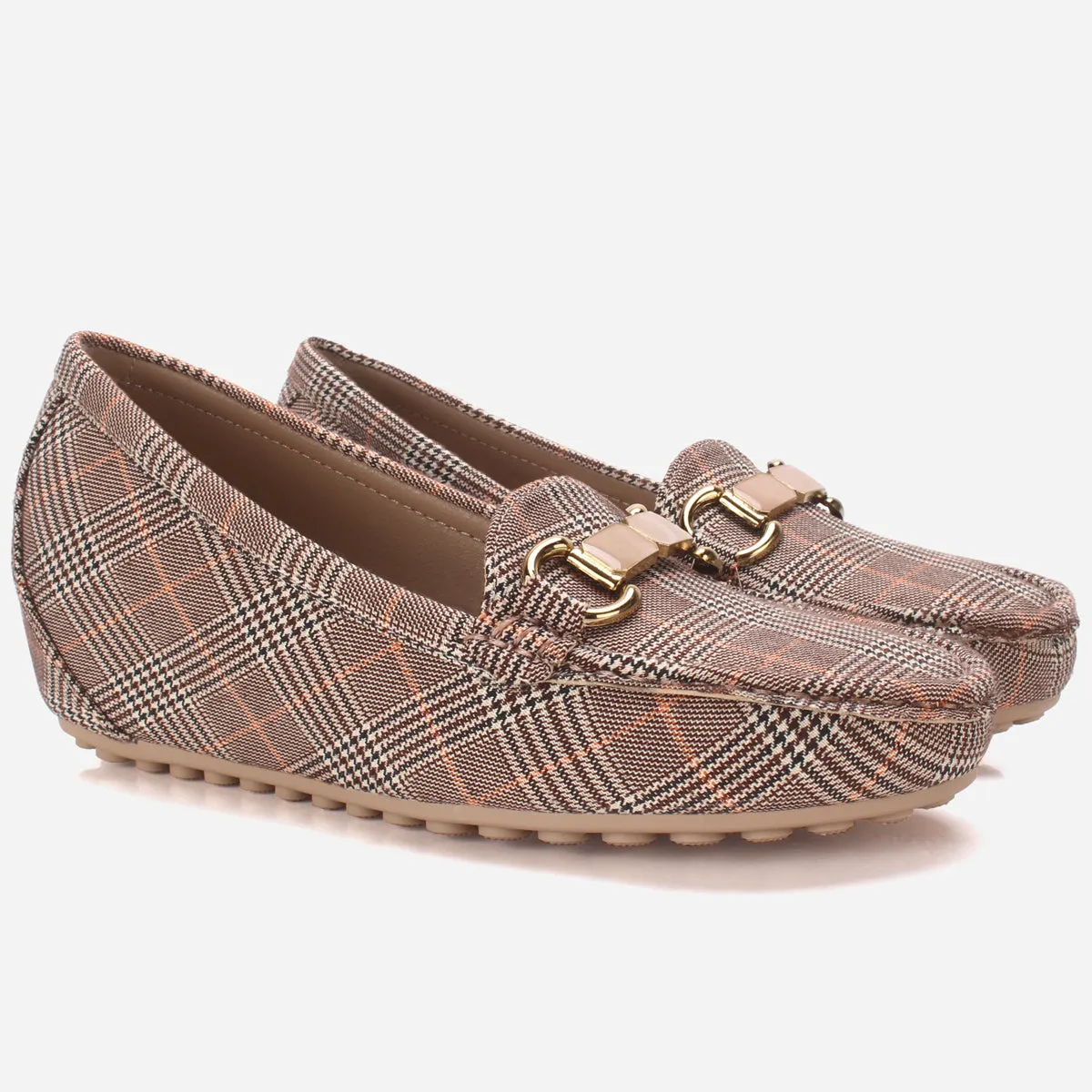 Womens "KANAAN" High Wedge Comfy Moccasin