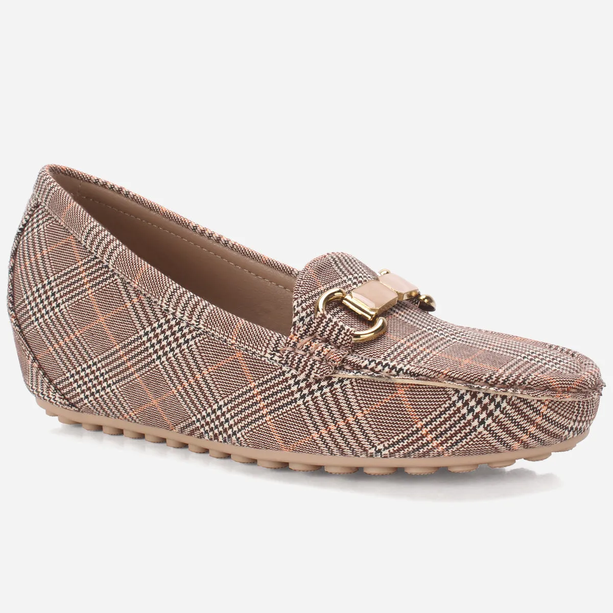 Womens "KANAAN" High Wedge Comfy Moccasin