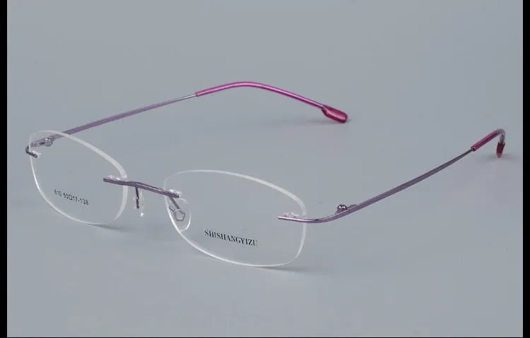 Women's Rimless Eyeglasses Titanium Alloy Frame Sj610
