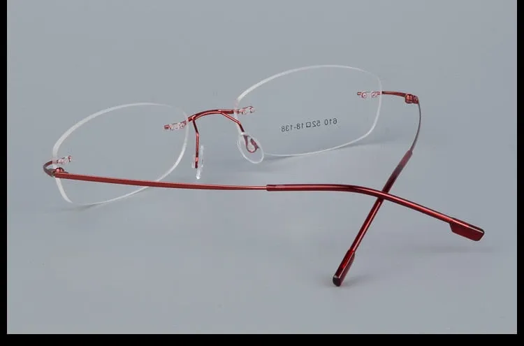 Women's Rimless Eyeglasses Titanium Alloy Frame Sj610